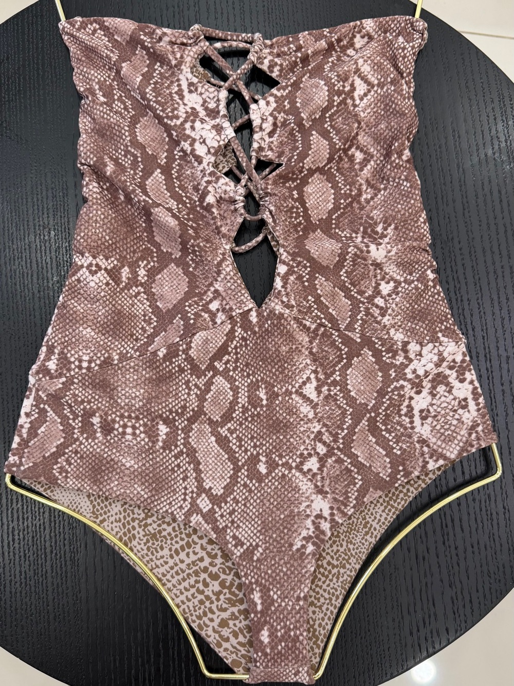 Acacia Swimwear Reversible Snakeskin Print One Piece Bathing Suit - NEVER WORN - Picture 13 of 16